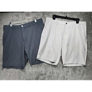 Henry Dean Sport Performance Flex Shorts Men's Size 36 x 8 Ivory & Gray Bundle 2